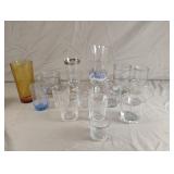 Colored and clear glasses