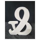 9.5" wooden & sign white