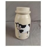 Hand painted wood cow decor