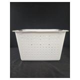 15.5 x 10x 13 white storage basket