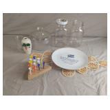 Handmade doilie, Ball and Atlas jars and