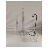 Metal paper towel holder, napkin holder and