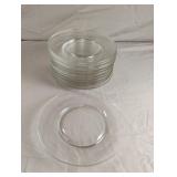 Glass salad plates. 12 total