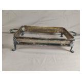 Silver plated serving tray stand