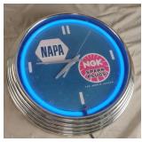 NAPA-NGK Spark Plugs wall clock. Works