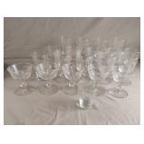 Vintage MCM Libbey Glass Company Etched Wheat