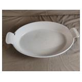 MCM Rare XL Paris Blue Le Creuset Oval Baker #32