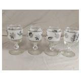 Beautiful set of ï¿½Silver Leafï¿½ by Libbey Glass