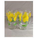 Vintage Anchor Hocking SET of 5 Yellow Foxy