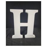 9.5" tall H wooden letter