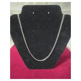 .925 Silver 3mm Curb Link Necklace - 9.79gr