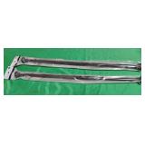 Mainstays bronze color tension rods. 30"-52". Set