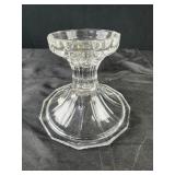 Clear Glass Round Shaped Candle Stick Holder