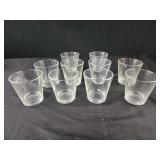 Set of Ten 3" glass tumblers