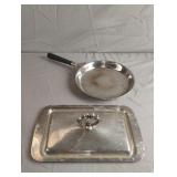 S & Co. Silver plated pan and a lid