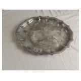 Silver plated serving tray