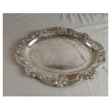 Silver plated serving tray