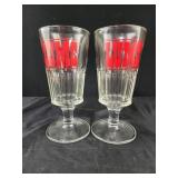 2 Vintage Lums Restaurant Large Sundae Milkshake