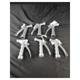6 metal water hose nozzles