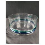 Ocean Breeze by Pfaltzgraff 9x5 glass salad bowl