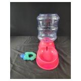 Pet water bowl and chew toy