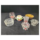 KIG~Indonesia Glass Pedal Candle Holders Vintage,