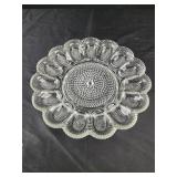 Vintage Indiana Clear Hobnail Glass Deviled Egg