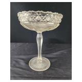 EARLY AMERICAN STYLE PATTERN  GLASS CANE & FLOWER