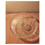INDIANA GLASS Spring Garden Round cake plate 12x5