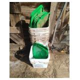 Plastic buckets with lids