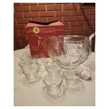 Celebration punch set, bowl with grape design,