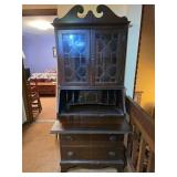 Antique Mahogany Slant Front Secretary 30"W 16"D