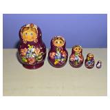 5pc Russian Nesting Dolls 3ï¿½" to ï¿½" tall