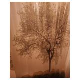Shower curtain tree design