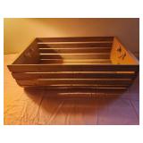 23.5 x 7 x 14 wooden crate basket with rope