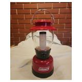 Coleman lantern 20.5" tall red