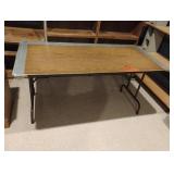 Foldable wood and metal table 60 x 29 x 29.5