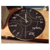 Mathematical metal wall clock 12"