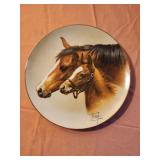 Fred Stone Tranquility Collector Plate Horses 9"