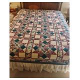 Double sided handmade quilt 88 x 78