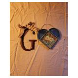 Heart sun catcher, G metal initial