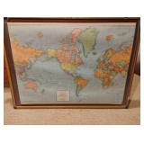 Rand McNally world map 48 x 36