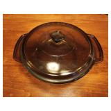 ANCHOR HOCKING AMBER OVENWARE 1.5 QT CASSEROLE