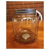 Glass snack jar with lid