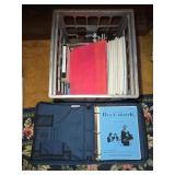 Crate w/ Binder, School Debate Team Books & Bag