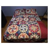 Queen Size Bed w Sheets & 3 Comforters