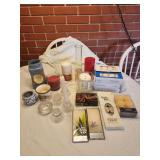 Candles, tealights, vases, and candle holders