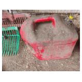 5 gal plastic gasoline jug. Has water