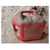 5 gal plastic gasoline jug. Has water