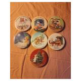 Vintage bear Christmas coaster set